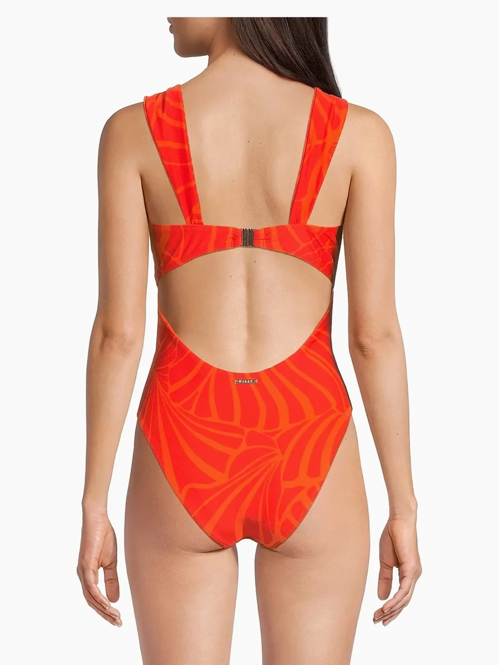 MILLY Betsy Abstract Kai Print Bandeau One-Piece Swimsuit